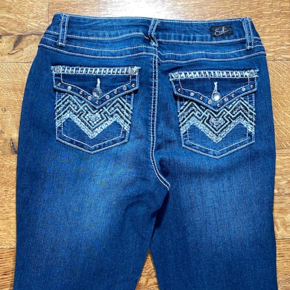 Earl Jeans slim boot embellished pocket size 6